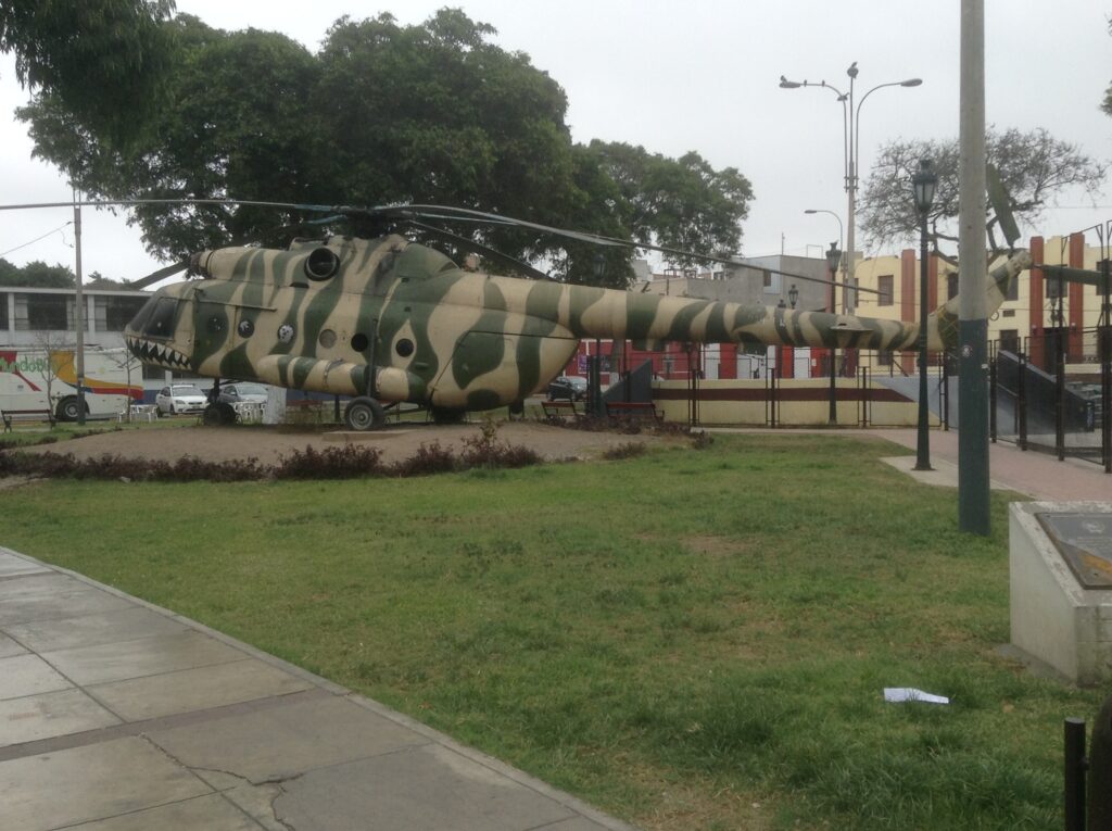Helicopter in Lima, Peru
